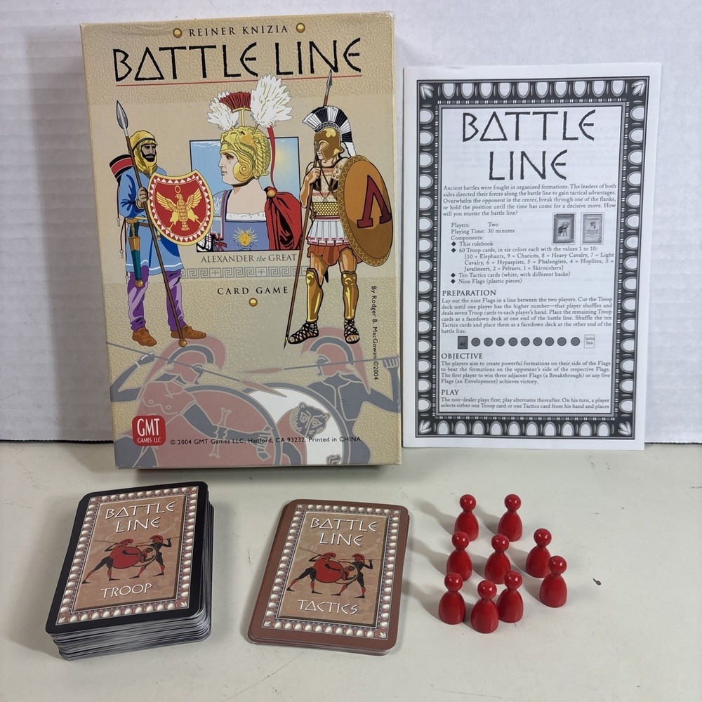 GMT Alexander the Great Card Game Battle Line COMLETE 2004 CIB Strategy Tactics